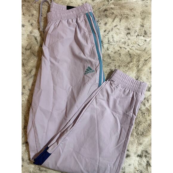 Mens Adidas Regular fit wide leg full length lavender pants Medium - Picture 1 of 6